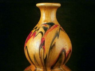 7.  1 Inches Chinese Ming Dy Mixed Glaze Porcelain Gourd Vase M015 2