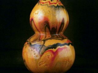 7.  1 Inches Chinese Ming Dy Mixed Glaze Porcelain Gourd Vase M015 4
