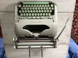 Jack Kerouac Vintage Hermes 3000 Portable Typewriter Switzerland Seafoam Green
