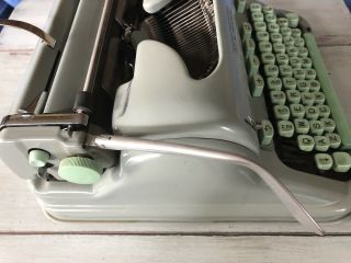 JACK KEROUAC VINTAGE HERMES 3000 PORTABLE TYPEWRITER SWITZERLAND SEAFOAM GREEN 6