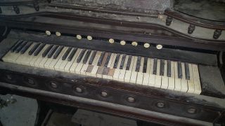Antique Weaver & Piano Co Wooden Pump Organ Viola Echo Dulcet Stops 4