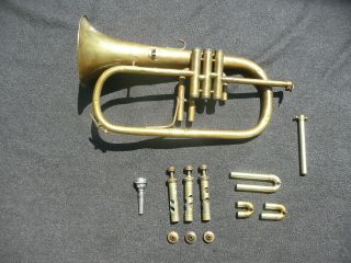 Rare French Bb Flugelhorn By Couesnon Paris 1937 - A Great Player