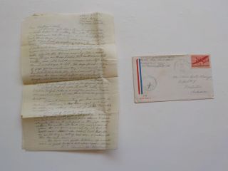 Wwii Letter 1945 Air Raids Okinawa Shima Ryukyu Islands World War Two Ww Ii Ww2