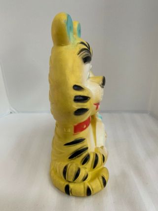 Vintage Alan Jay Clarolyte Squeak Rubber Toy Tiger w/baby bottle strong Squeaker 2