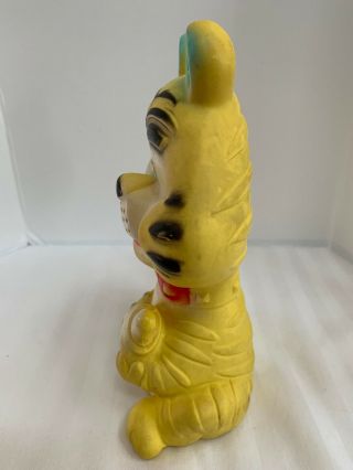 Vintage Alan Jay Clarolyte Squeak Rubber Toy Tiger w/baby bottle strong Squeaker 4