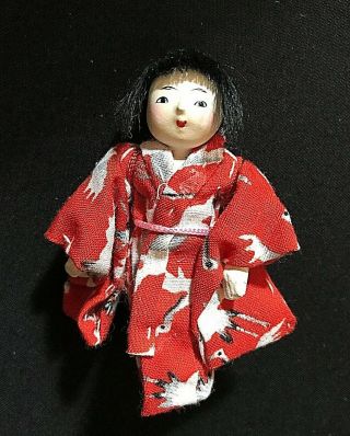 Vintage Miniature Japanese Gofun Doll L
