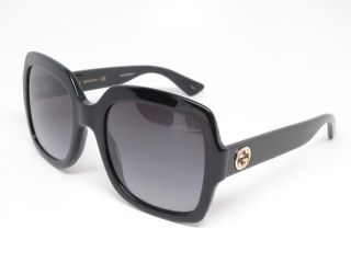 Authentic Gucci Gg0036s 001 Black W/grey Gg 0036s Sunglasses