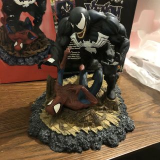 Spider - Man Vs Venom Diorama Statue By Dynamic Forces Very Rare 16 Of 36