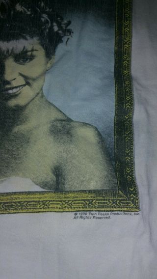 TWIN PEAKS Laura Palmer 1990 David Lynch tv show Vintage t - shirt Large 90s Rare 3