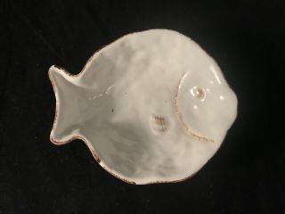 Vintage Decorative Ceramic Fish Shaped Trinket Spoon Teabag 4 " Dish