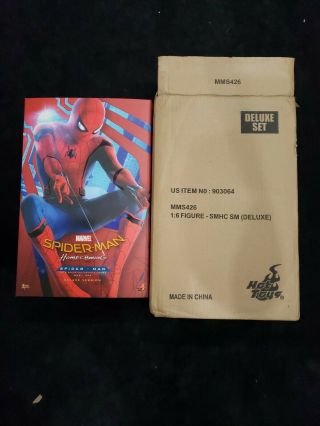 Spider - Man Homecoming Mms426 Deluxe Version Hot Toys 1/6th Scale Figure Rare