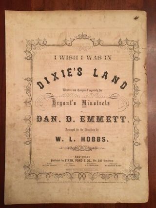 Rare 1860 Dixie 