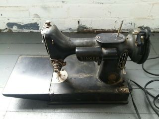 Antique Vintage Singer Featherweight 221 Sewing Machine No Case.