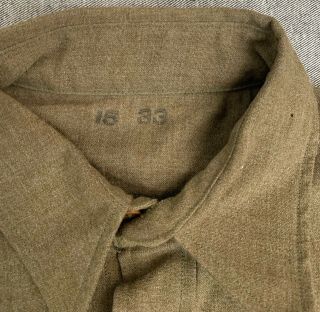 ww2 us army dress shirt wool uniform first sergeant size 15 33 3