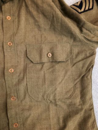 ww2 us army dress shirt wool uniform first sergeant size 15 33 8