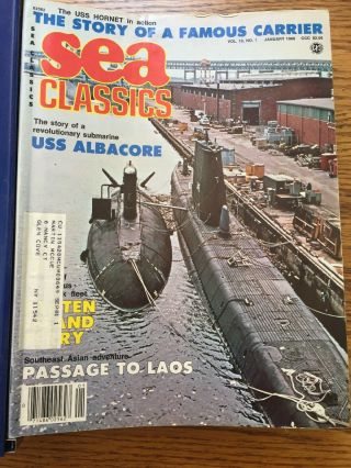 14x Vintage Sea Classics & Sea Combat Magazines 1980 - 1981 In Binder