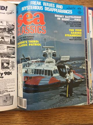 14x Vintage Sea Classics & Sea Combat Magazines 1980 - 1981 In Binder 7