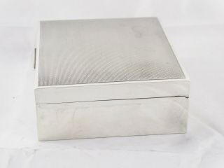 SMART VINTAGE ENGLISH SOLID STERLING SILVER CIGARETTE TRINKET BOX 1979 4