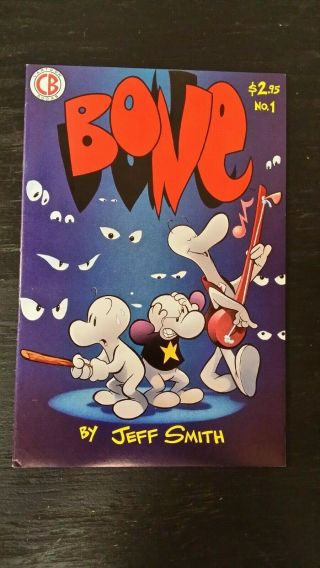 1991 Cartoon Books Bone 1 Rare Htf First Print Mid Grade