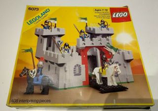 Lego Vintage Castle System Knights Castle 6073 W/box,  Instruc,  &plastic Insert