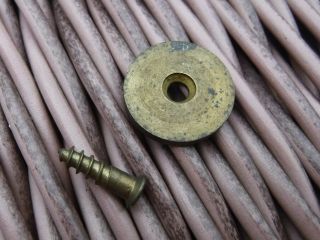 1 X Lee Enfield No1 Smle Brass Butt Disc & Screw With Broadarrow Stamp