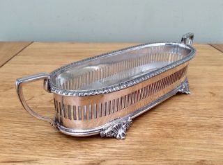 Rare Silver On Copper Footed Gallery Tray E.  G.  Webster & Son York C1890