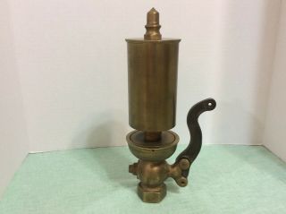 Vintage 3” Chime Brass Steam Whistle 12” Tall.