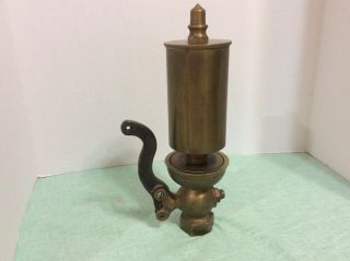 Vintage 3” Chime Brass Steam Whistle 12” Tall. 3