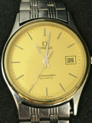 Omega Seamaster Quartz Cal.  1342 - Vintage 1970’s Mdl 196.  0106 Patina