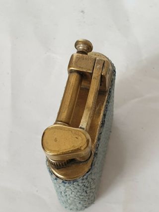 Vintage Gold Plated Dunhill Standard Petrol Lighter Shagreen Wrapped 5