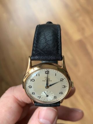 1955 Record 9ct Solid Gold Swiss vintage wrist watch,  serviced and ready to wear 3