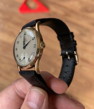 1955 Record 9ct Solid Gold Swiss vintage wrist watch,  serviced and ready to wear 5
