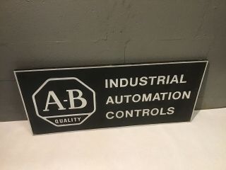 Vintage Allen Bradley A - B Quality Industrial Automation Control Aluminum Sign