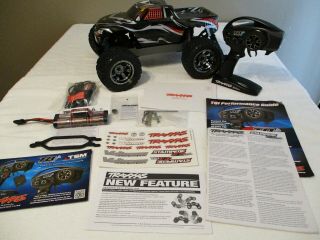 Traxxas Stampede 4x4 Vxl Tsm W/rare Black Body Rtr Highly Upgraded Never Ran