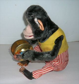 VINTAGE JOLLY THE CHIMP CYMBAL PLAYING MONKEY BATTERY OP.  TOY 4