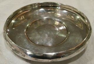 Sterling Silver Serving Tray Bowl Dish 9 " 257g Scrap Or Use