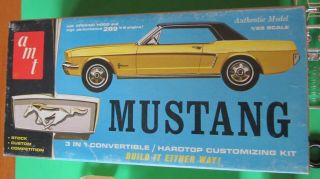 Amt 1964 1/2 Ford Mustang Hardtop Convertible Stock Race Custom 6154 3 - In - 1 64