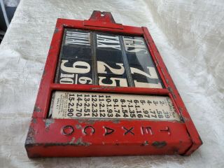 Vintage Texaco Visible Gas Pump Station Price Sign Rare 1930 ' s 3