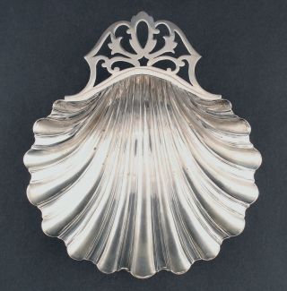 Antique Frank M Whiting Sterling Silver Footed Scallope Shell Seashell Bowl,  Nr