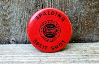 Rare A.  G.  Spalding & Bros.  Round Split Shot Tin Fishing Antique Sinkers
