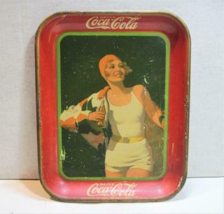 Vintage 1930 Coca - Cola Tray By American Art Inc Coshocton,  Oh Usa