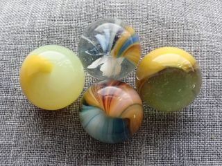 25 Akro Agate Vintage Marbles in a Handmade Display/Storage Box 5