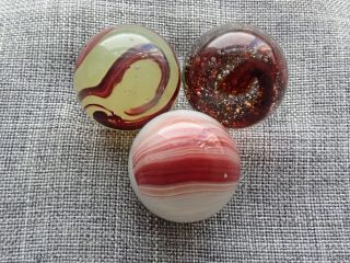 25 Akro Agate Vintage Marbles in a Handmade Display/Storage Box 8