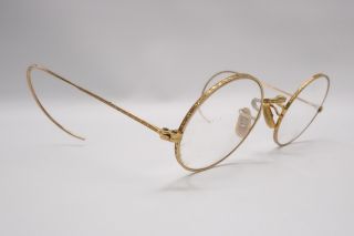 Bausch & Lomb Arco Etched Gold Glasses Frames 1/10 12k Gf Gold Spectacles 8014