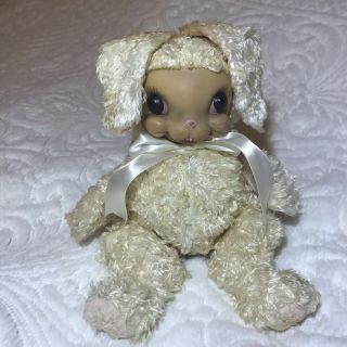 Rushton Rubber Face Bunny Vintage Midcentury Plush Toy