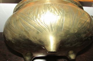 Antique Chinese bronze bowl 8