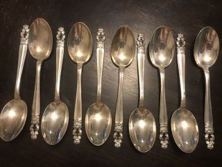Gorham Sterling Silver Spoons Antique 10 Piece 6”