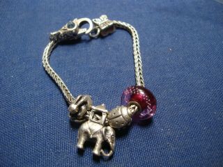 Rare Laa Trollbeads Sterling Silver Old Pawn Big Chunky Bracelet