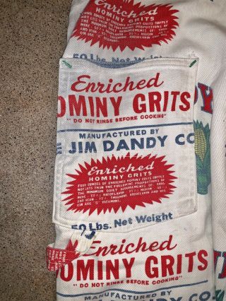 Vtg 60s SANFORIZED 38 x 29 Big Smith Print Jeans Jim Dandy Grits Overalls Hippie 6