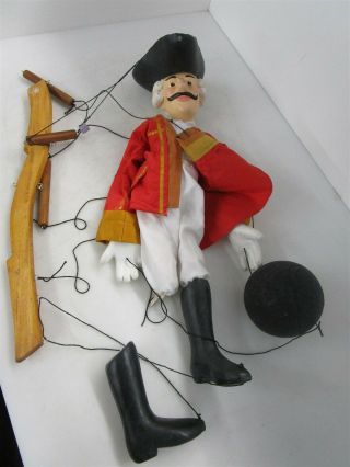 Redcoat Marionette 26 " Wooden Doll For Part/repair